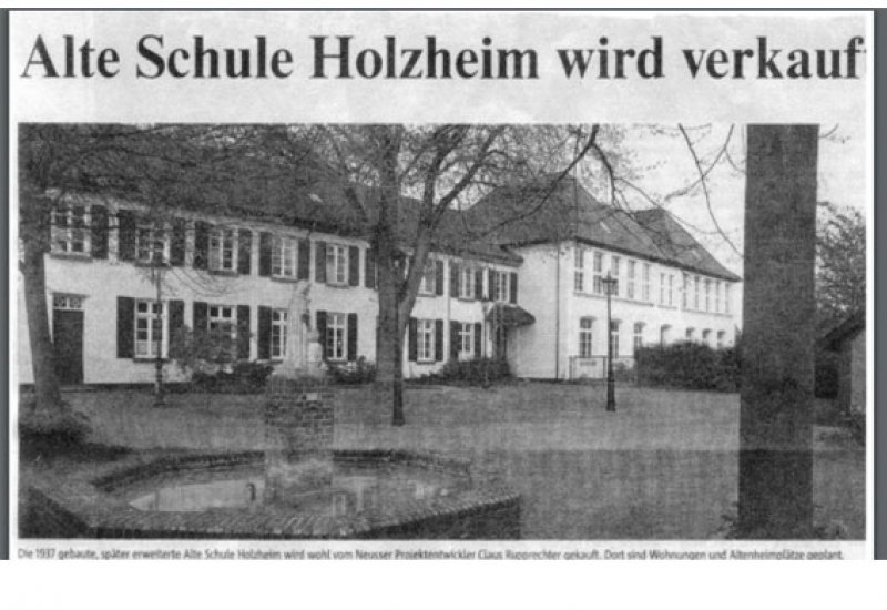 Alte Schule Holzheim wird verkauft